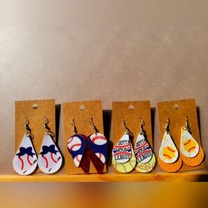 Handmade Baseball Earrings Bundle